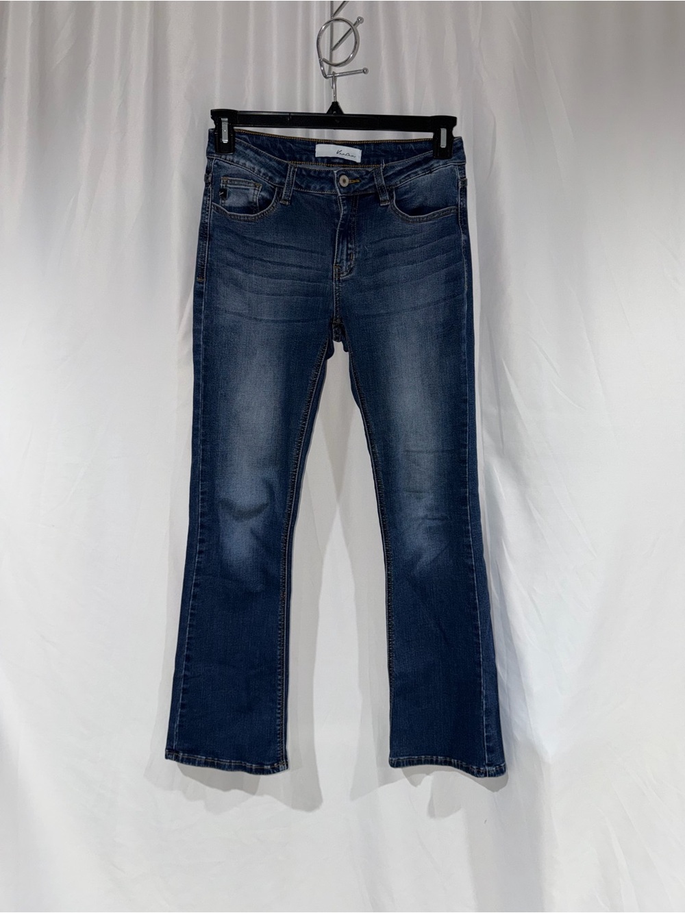 KanCan Jeans Mid Rise Dark Indigo Blue Flared Bootcut Denim Pants 27